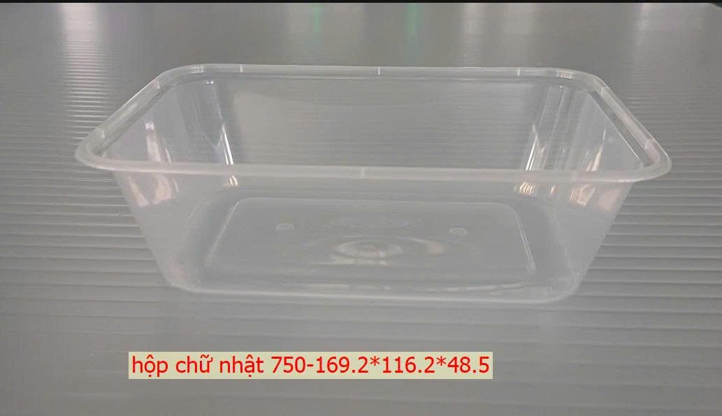 Hộp chữ nhật 750ml 196.2x116.2x48.5mm